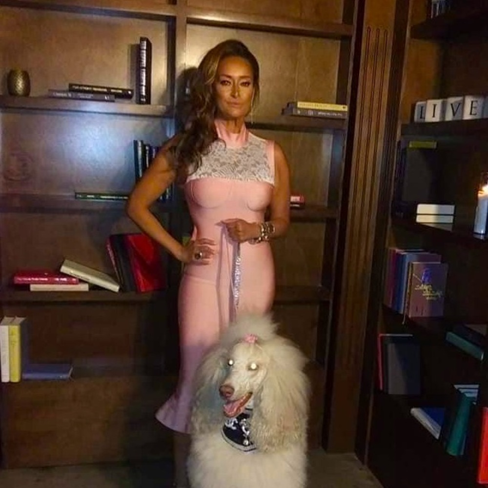 Pink and lace collar bandage dress 💕💞